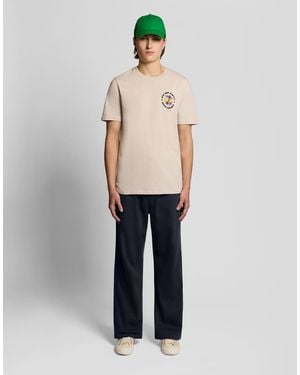 Lyle & Scott Trousers Enzyme Wash Pleated Trouser - Blue