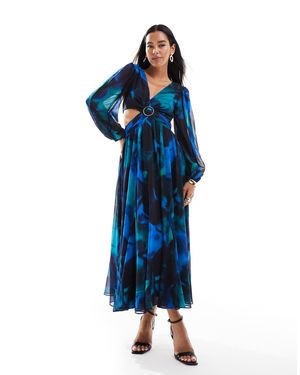 Forever New Cut-out Midaxi Dress - Blue