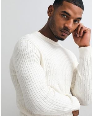 Mango Cable Knit Sweater - White