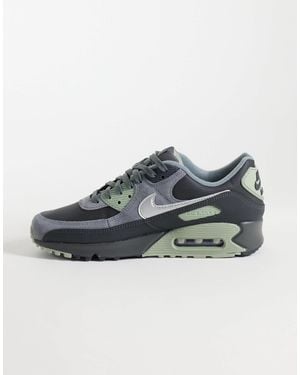 Nike Air max 90 basket hiver et argent métallisé - Bleu