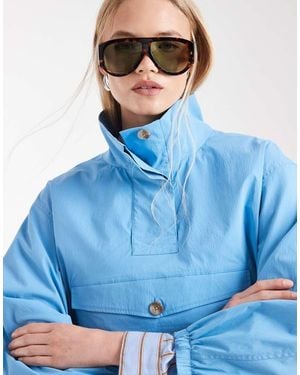 ASOS Paper Touch Poplin Windbreaker - Part Of A Set - Blue