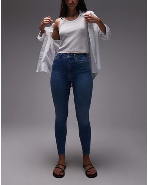 Topshop Hourglass – jamie – eng geschnittene jeans - Blau