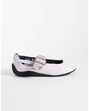 PUMA Speedcat Ballet Flats With Snake Strap - White