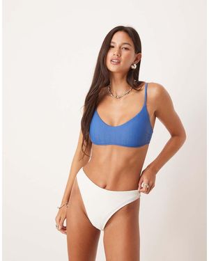 Abercrombie & Fitch Mid-rise Bikini Bottom - Blue