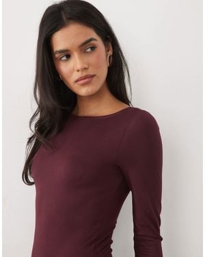 Miss Selfridge Body mit u-boot-ausschnitt - Lila