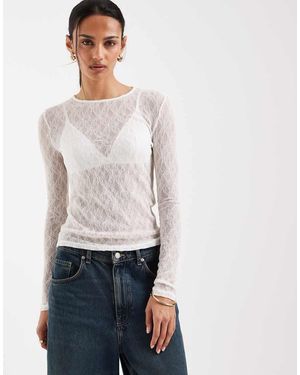 Aware Top A Maniche Lunghe - Bianco