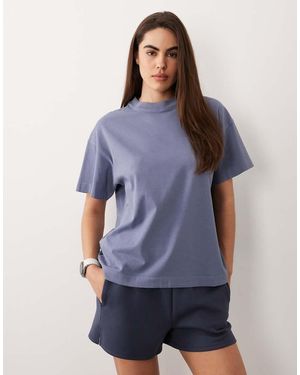 4505 Icon Heavyweight Cotton Oversized T-shirt With Quick Dry Finish - Blue