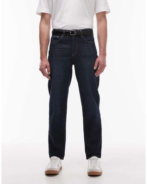 TOPMAN Jeans Affusolati Lavaggio Scuro - Blu