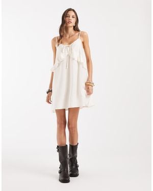 Vero Moda Frill Trim Cami Mini Dress - White