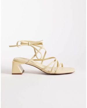 ASOS Hundred Strappy Block Heel Sandals - White