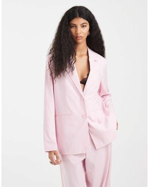 Pieces Tailored Oversized Blazer Co-ord - Pink