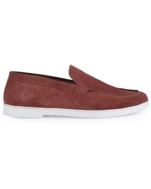 Thomas Crick 'Faldo' Suede Leather Slip-On Casual Loafer Shoes - Brown