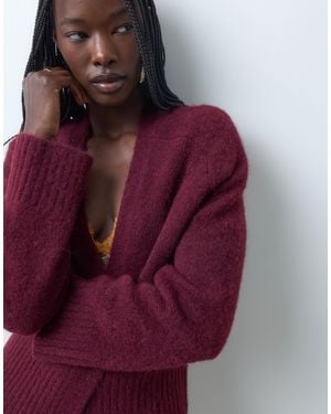 ASOS Edge To Edge Cardigan - Purple