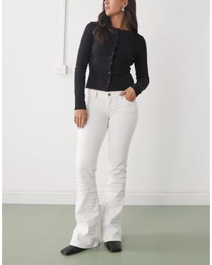 Cheap Monday Booty Bei Stretch Low Rise Bootcut Jeans - White