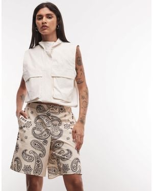 ASOS Bermuda-pull-on-shorts als kombiteil mit bandana-print - Mehrfarbig