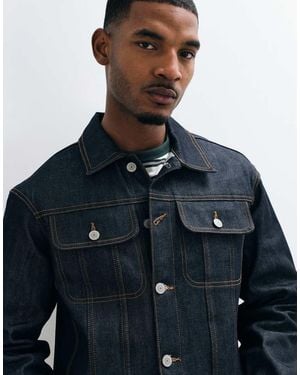 Jack & Jones Contrast Stitch Denim Jacket - Blue