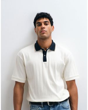 ASOS Relaxed Polo With Contrast Collar - White