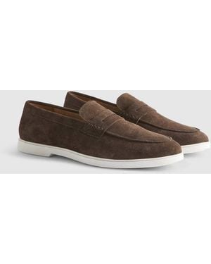 River Island Suede Loafers - Brown