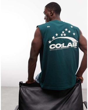 ASOS Oversized Tank With Street Text Graphic - Green