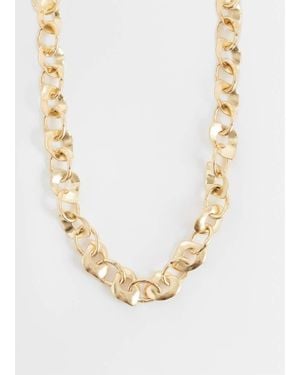 ASOS Necklace With Chunky Molten Chain Links - Metallic
