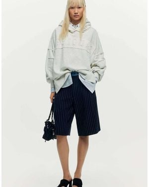 Desigual Pantalones Cortos De Sastre Azules Estilo Bermudas