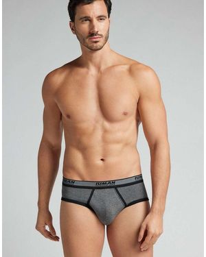Intimissimi Superior Cotton Briefs With Logo - Green