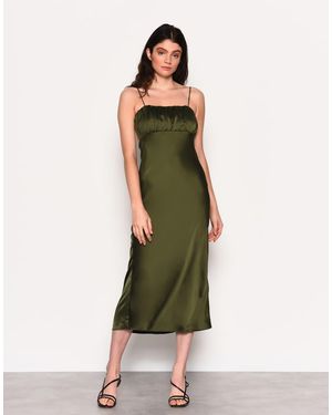 NARRATED Spaghetti Strap Midi Dress - Green