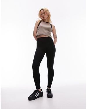 Topshop Unique Legging basique longueur cheville - Noir