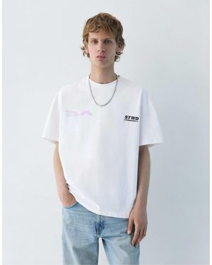 Pull&Bear – t-shirt - Weiß