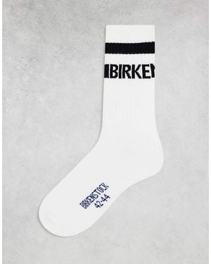 Birkenstock Cotton Crew Stripe Socks - White