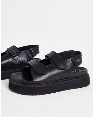 ASRA – soba – sandalen aus em leder mit dicker sohle - Schwarz