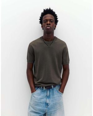 Pull&Bear – kurzärmliger pullover - Braun