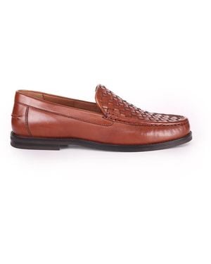 OFF THE HOOK Orson Leather Woven Loafers - Red