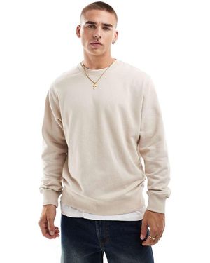 Jack & Jones Oversized Crew Neck Sweatshirt - Natural