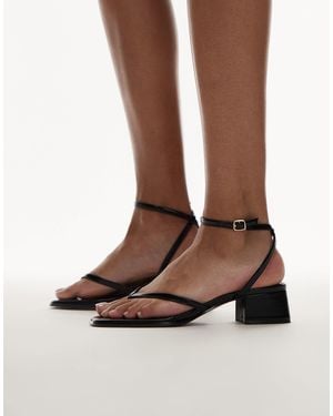 Mango Micro Block Heel Sandal - Brown