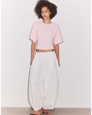Stradivarius Japanese Short Sleeve T-shirt - Pink