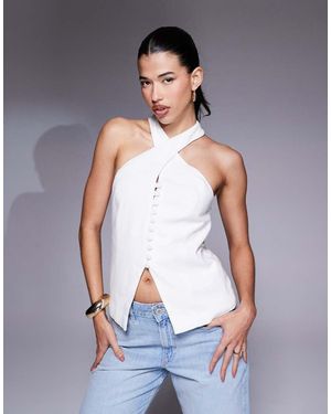 River Island Halter Neck Waistcoat - Blue