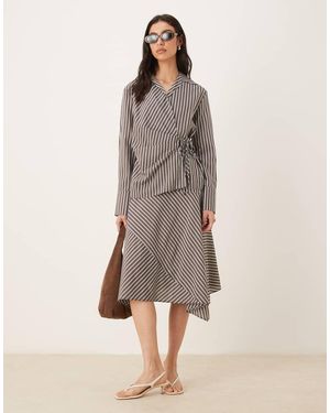 Nia Bronson Striped Skirt - Natural