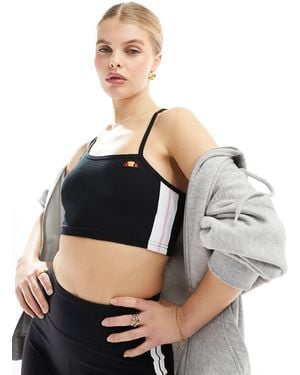 Ellesse Playsol Asymmetric Crop Top - Black