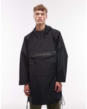 Napapijri Capa Impermeable Negra De - Azul