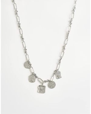 TOPSHOP Naya Waterproof Stainless Steel Chain Necklace With Charms - White