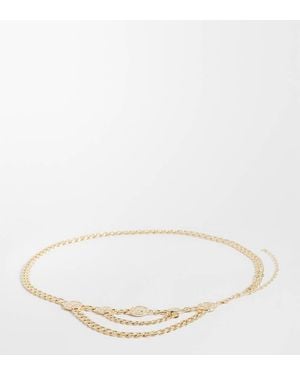 ASOS Asos Design Curve Chunky Chain Coin Belt - Natural