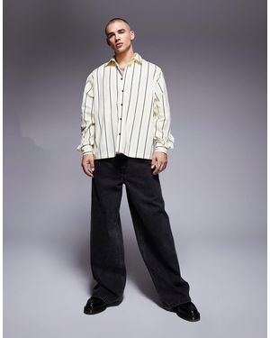 ASOS Oversized Stripe Shirt - Gray