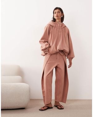 ARRANGE Tie Front Carrot Pants - Pink