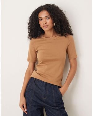 Gina Tricot T-shirt classique à manches courtes - Bleu