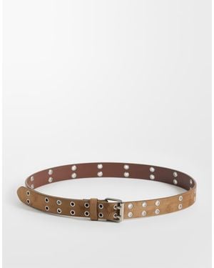 Hollister Boho Riem Van Imitatiesuède Met Studs - Bruin