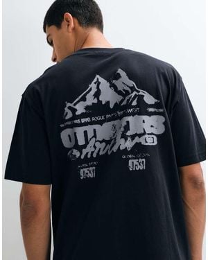 ASOS Relaxed T-shirt With Mountain Graphic - Blue