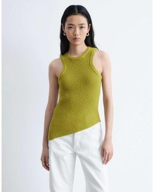 & Other Stories Knitted Asymmetric Top - Green