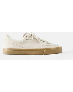 Pull&Bear Lässige sneaker aus wildleder - Weiß