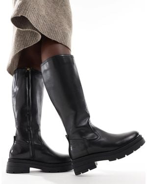 OFF THE HOOK – bond – kniehohe motorradstiefel aus leder - Schwarz